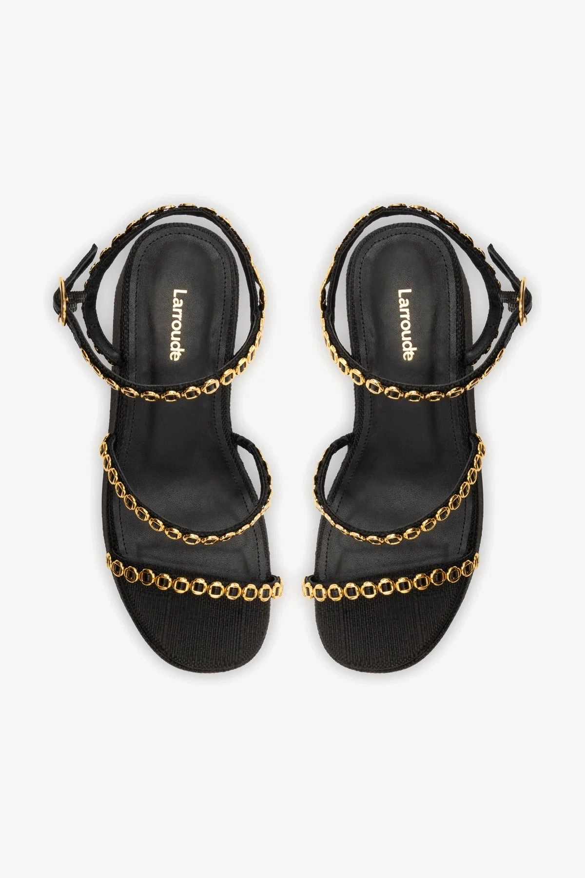 Gio Milanina Flatform Sandal In Black Raffia