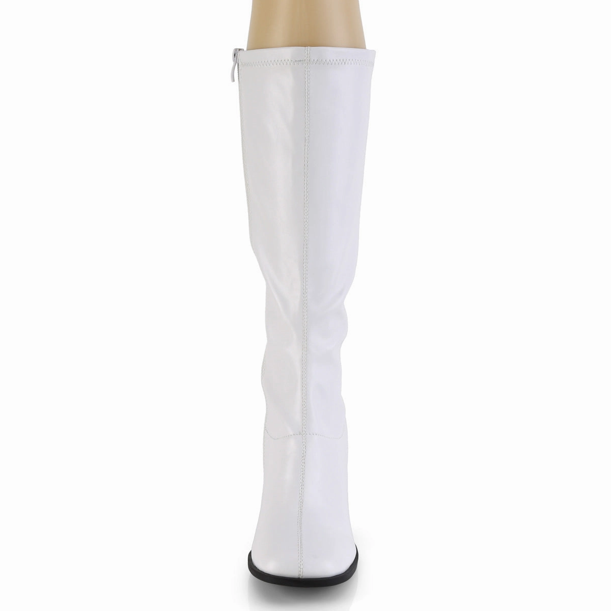 GOGO-300-2  White Str. Faux Leather