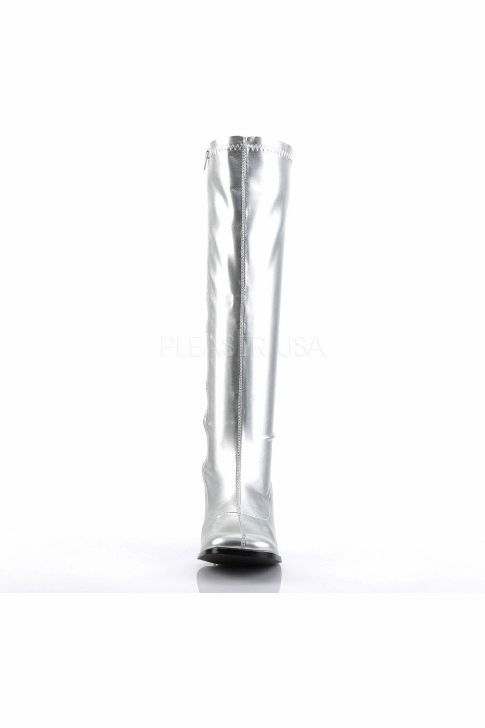 GOGO-300 Go Go Boot | Silver Faux Leather