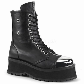 GRAVEDIGGER-10  Black Vegan Leather