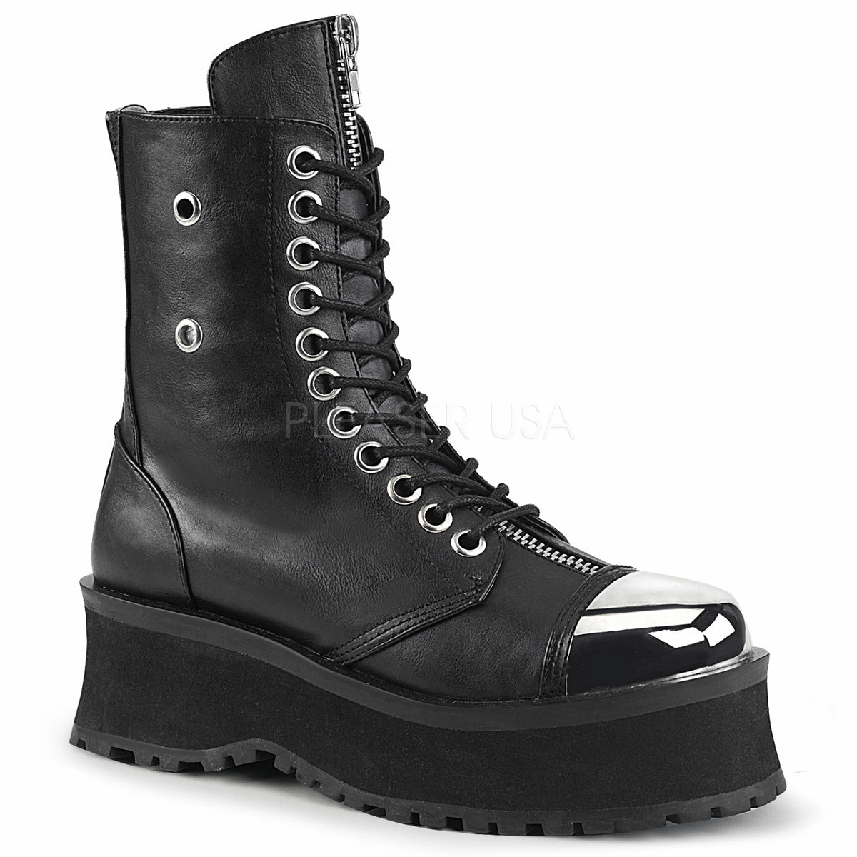 GRAVEDIGGER-10  Black Vegan Leather