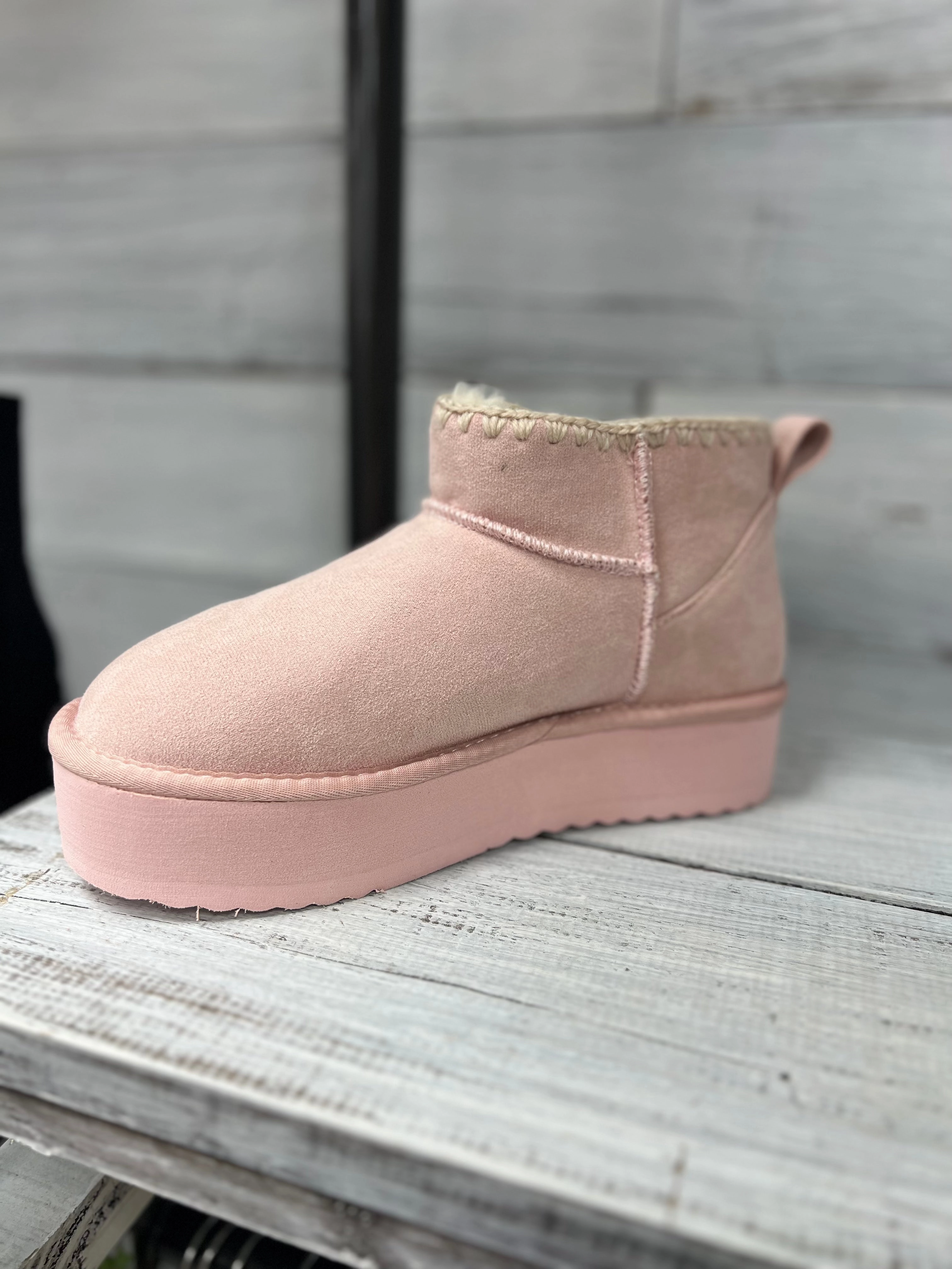 Groove Platform Ankle Booties