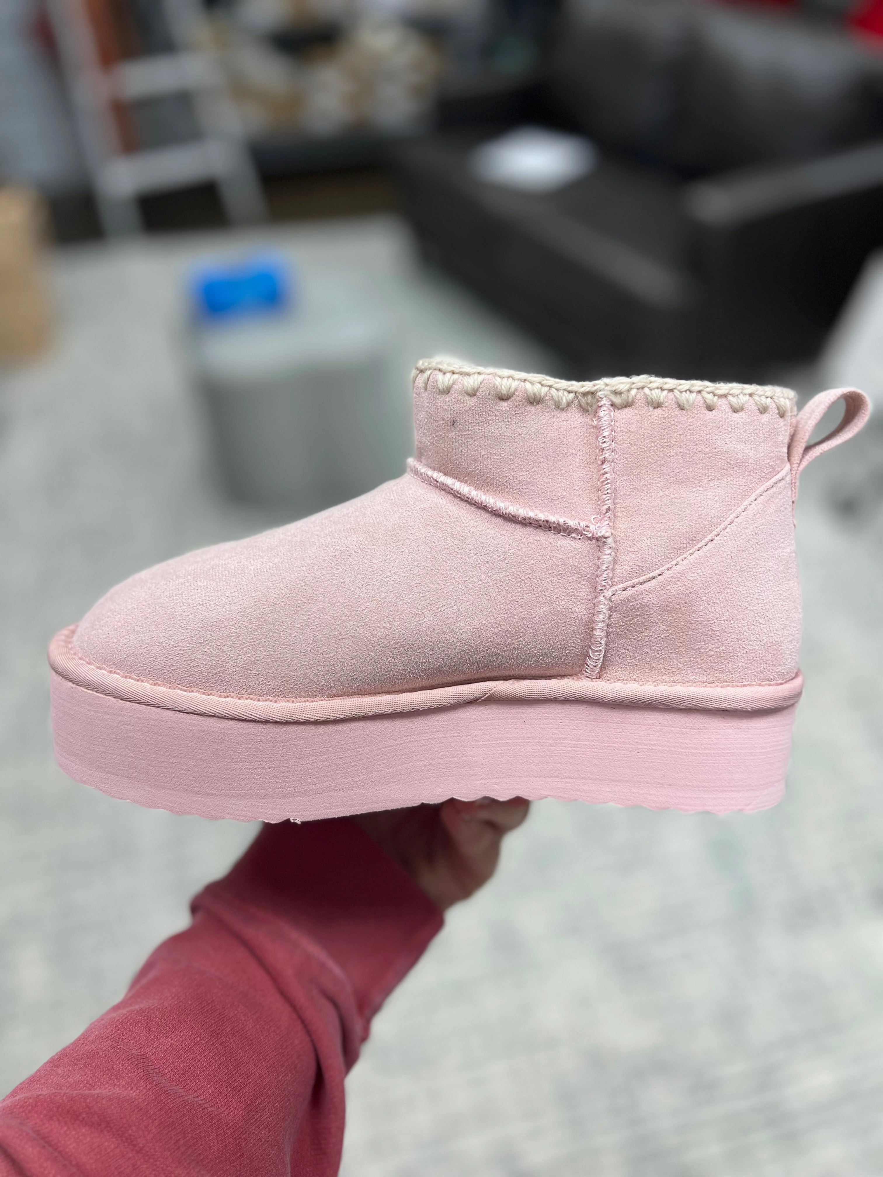 Groove Platform Ankle Booties