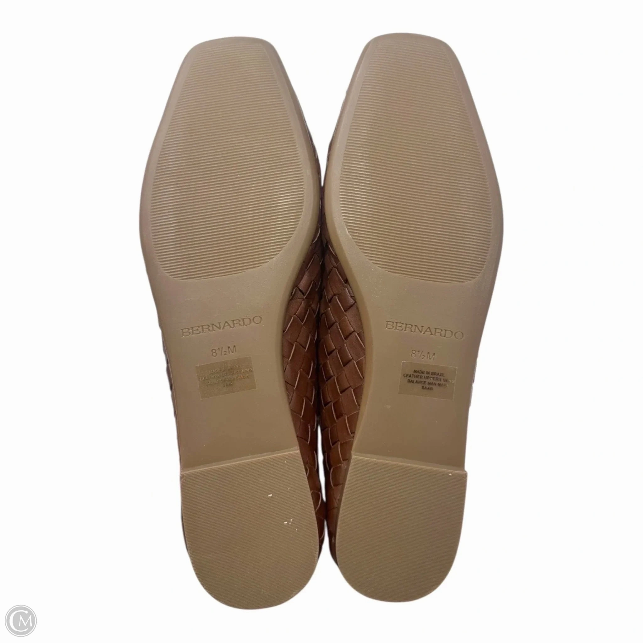 Gwynn Woven Bow Ballet Shoes Flats By Bernardo In Brown, Size: 8.5