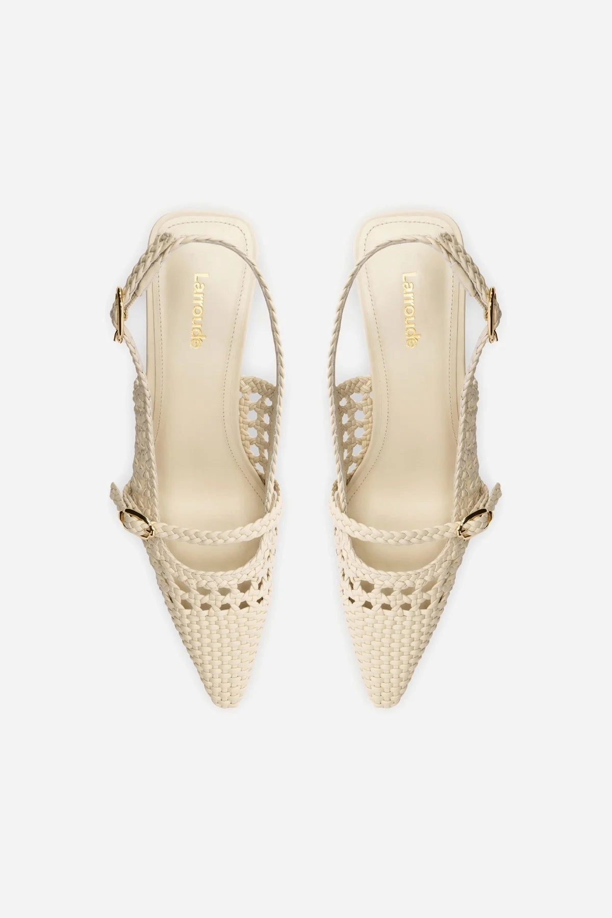 Ines Macrame Pump In Ivory Leather