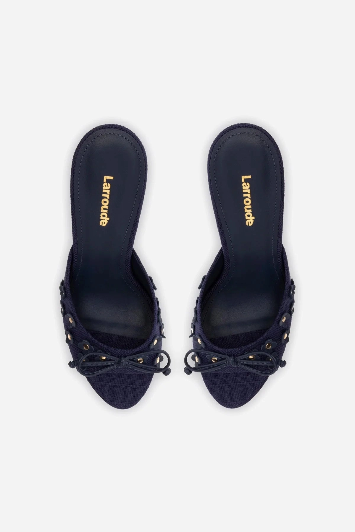 Jasmine Hi Mule In Navy Raffia