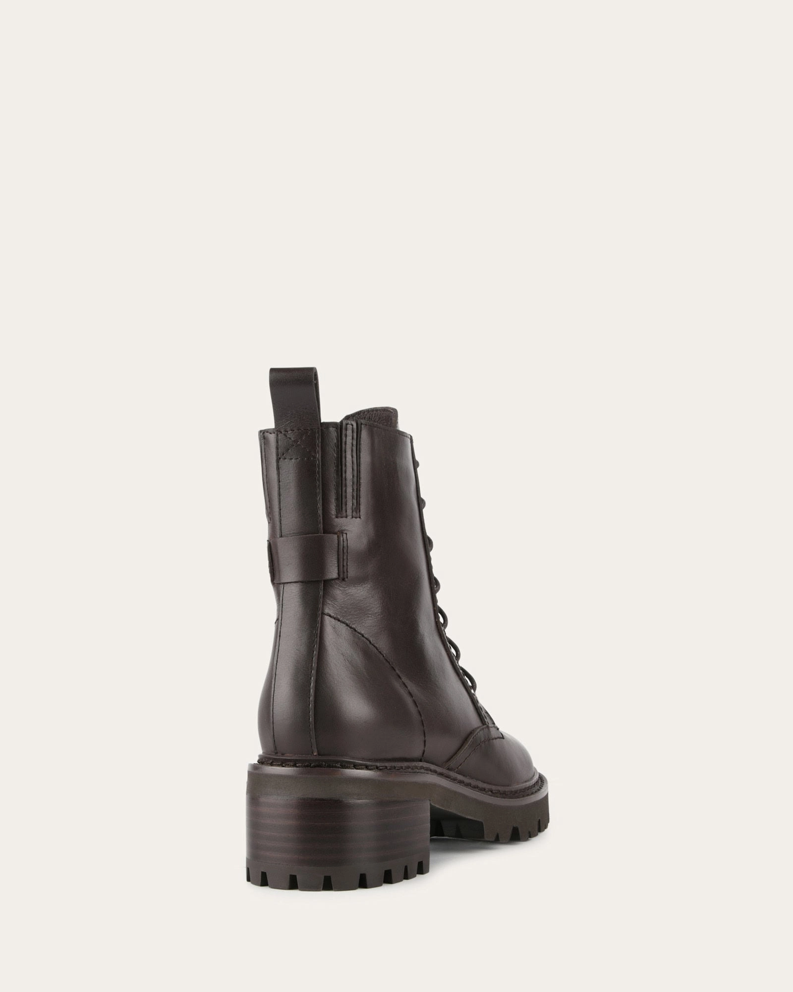 KODA FLAT ANKLE BOOTS CACAO LEATHER