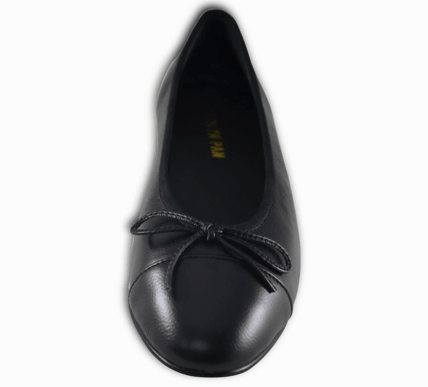 Lambskin Two Tone Bow Ballet Flats