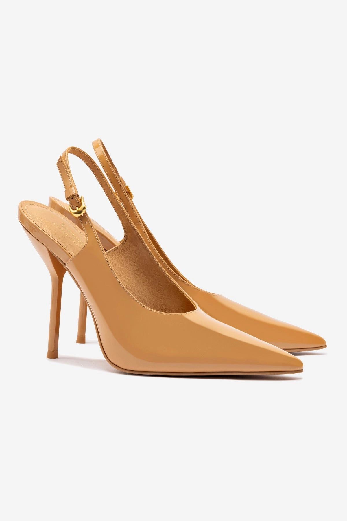 Larroudé x Altuzarra Pump In Tan Patent Leather