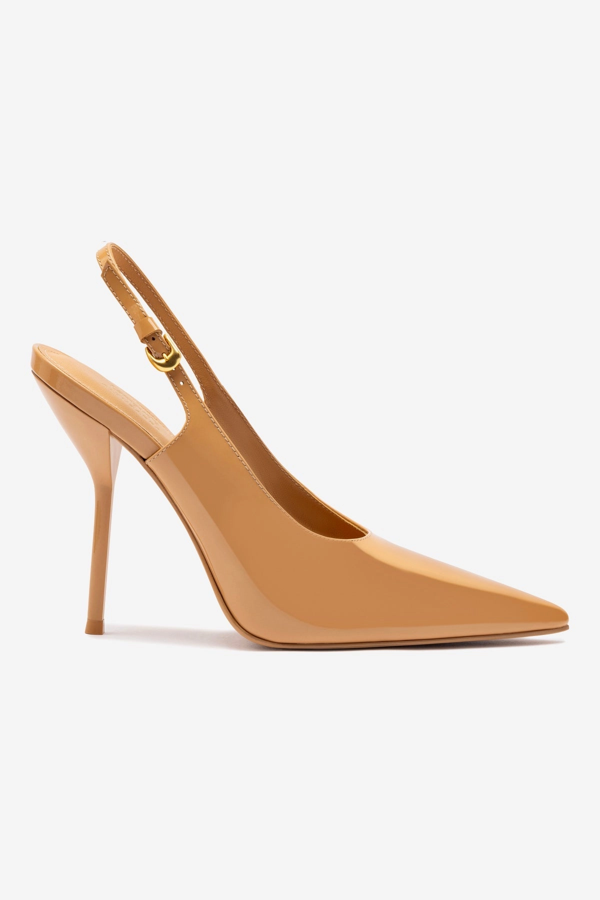 Larroudé x Altuzarra Pump In Tan Patent Leather