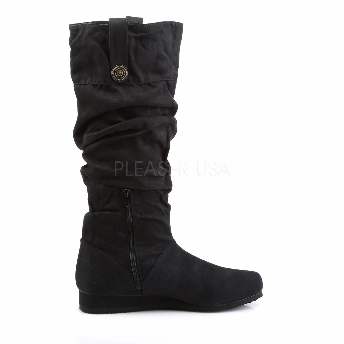 Men's Black Microfiber Renaissance Medieval Pirate Boots