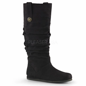 Men's Black Microfiber Renaissance Medieval Pirate Boots