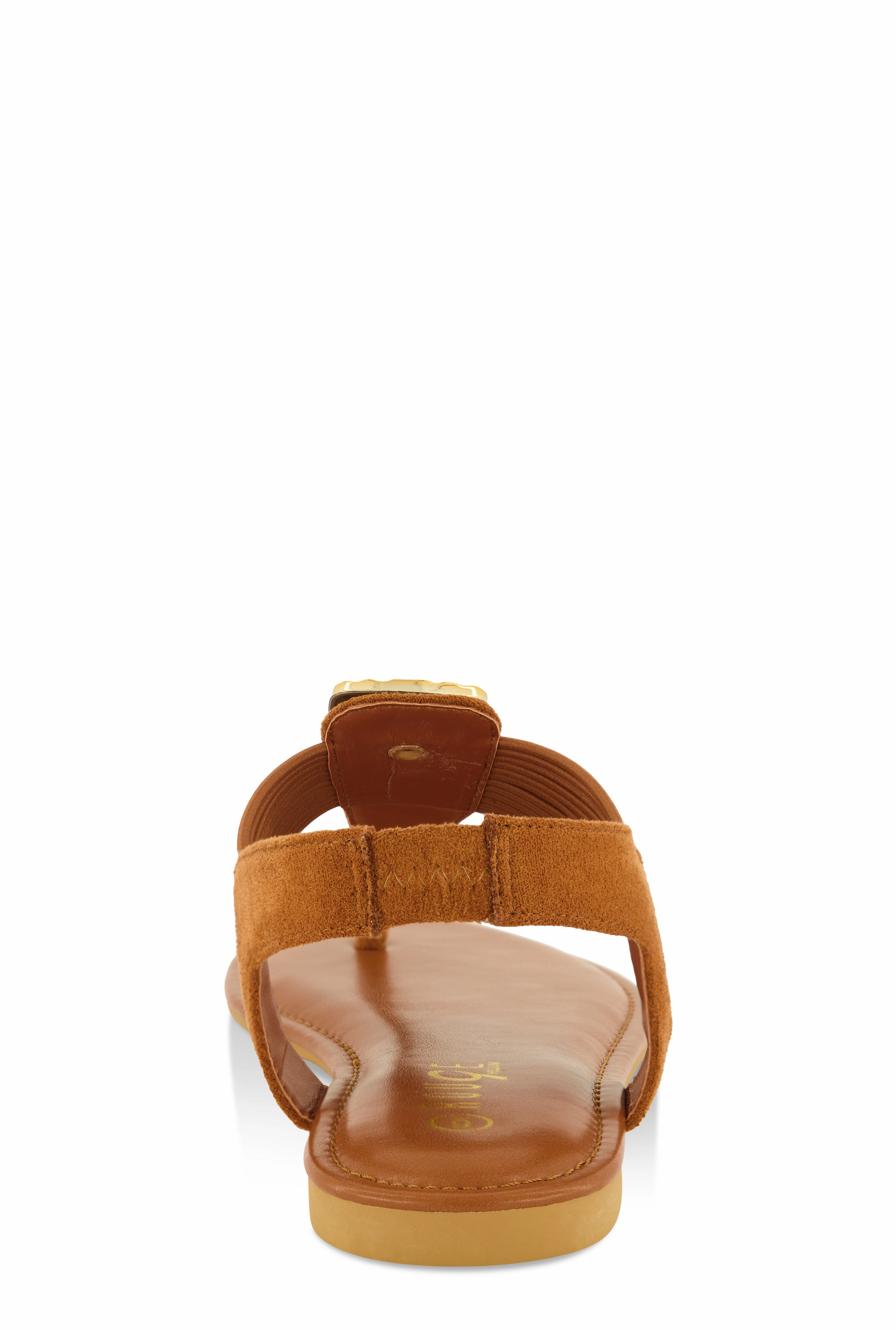Metallic Pendant Corded Thong Sandals