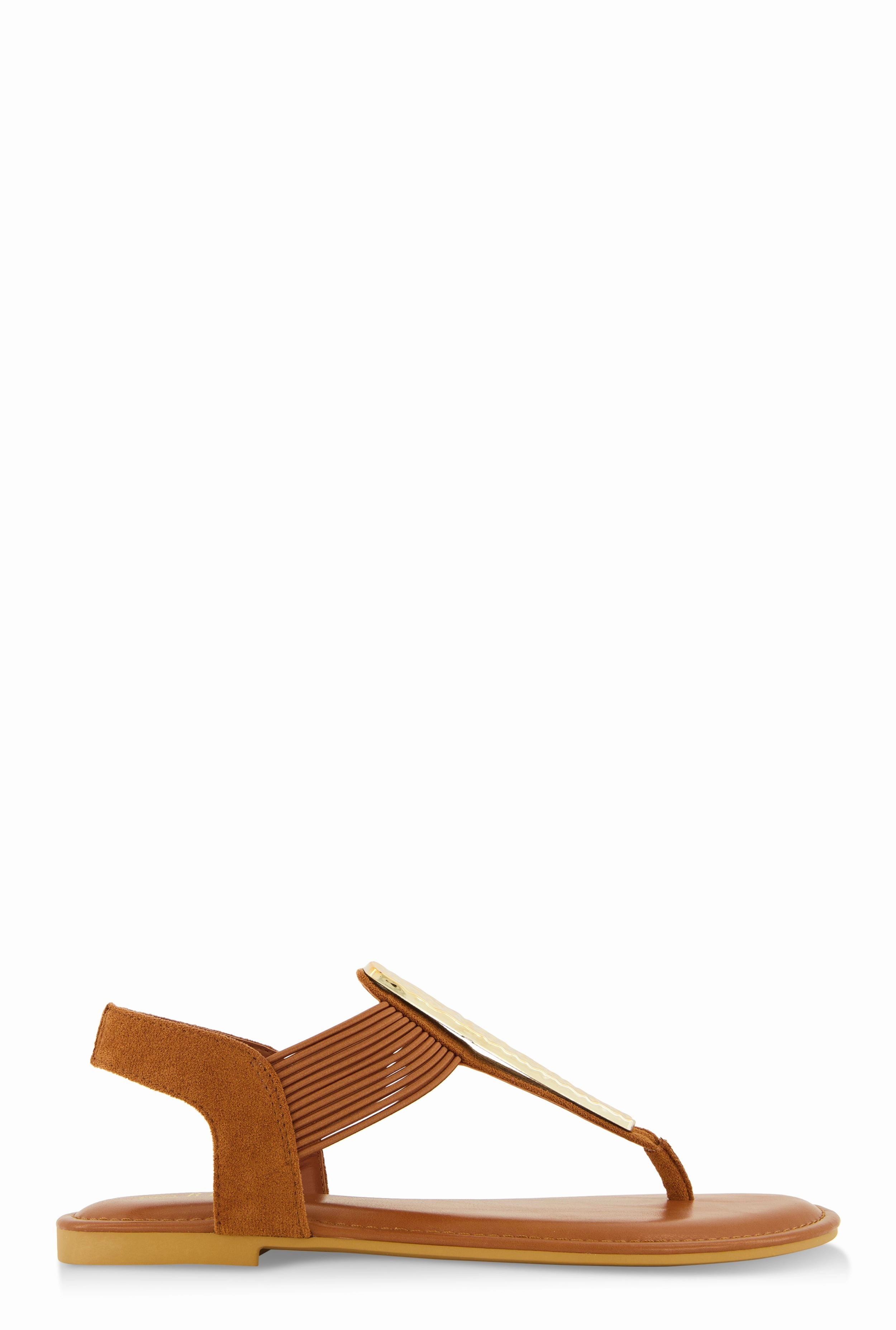 Metallic Pendant Corded Thong Sandals