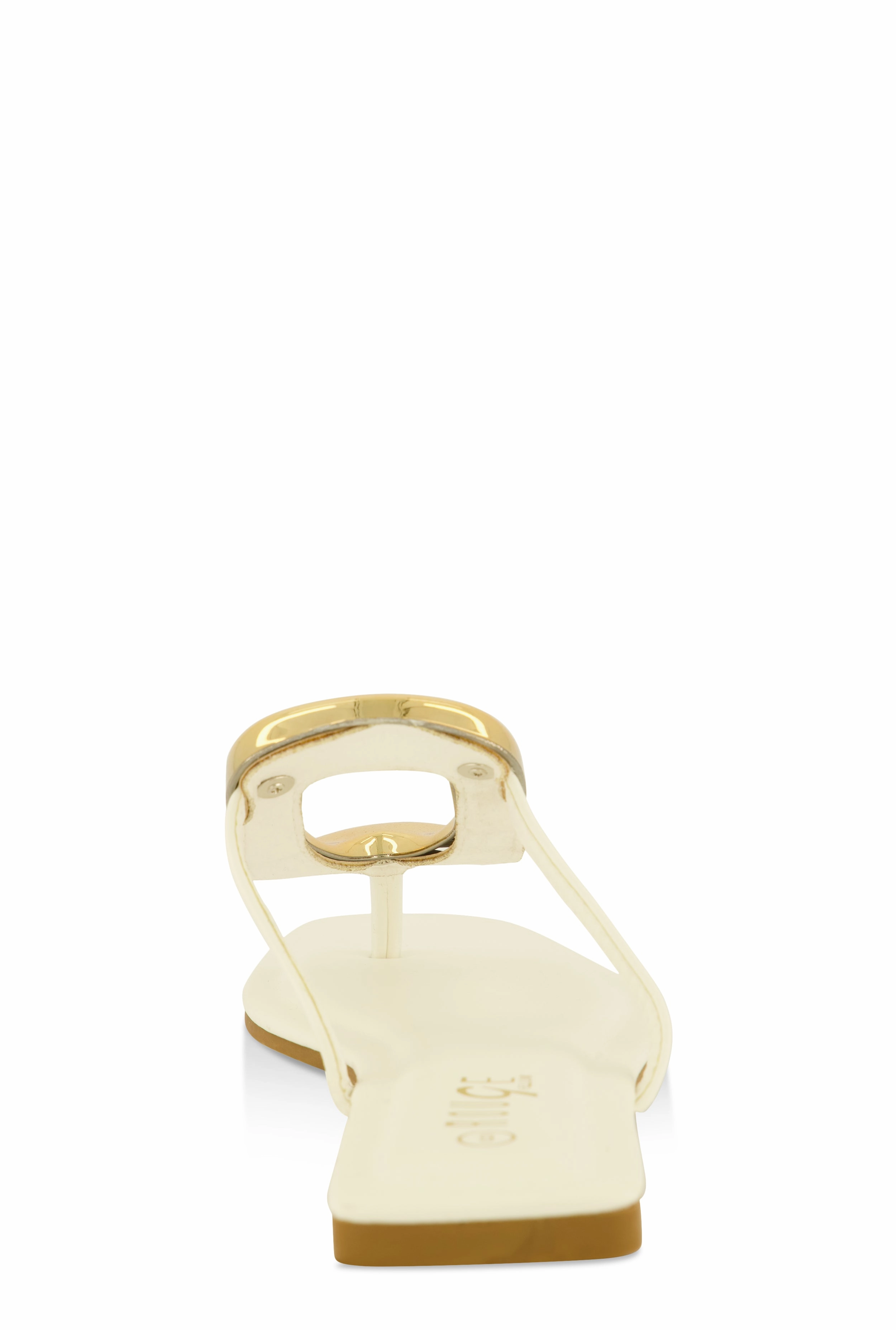 Metallic Pendant Thong Slide Sandals