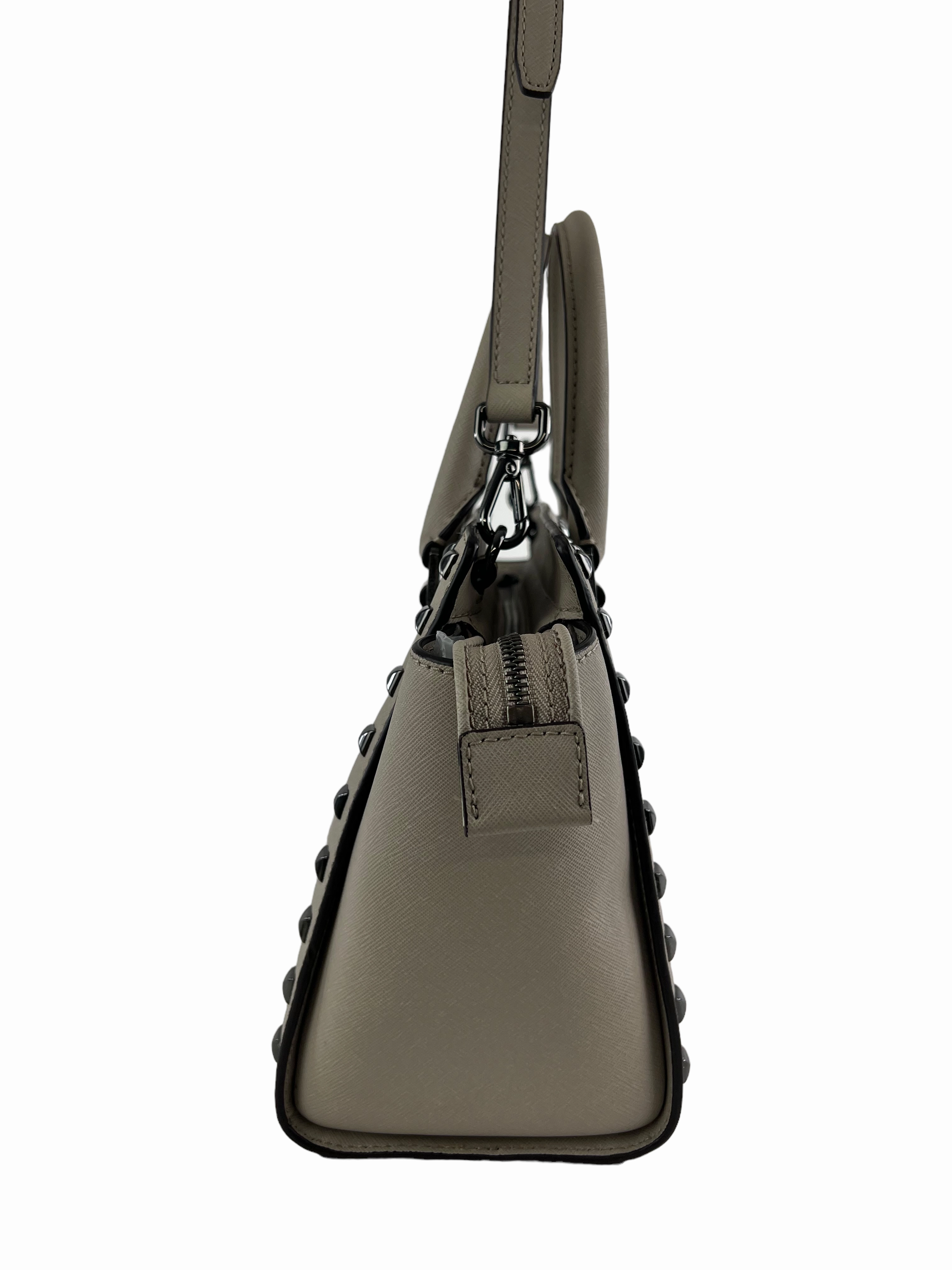 Michael Kors Grey Leather Studded Handbag