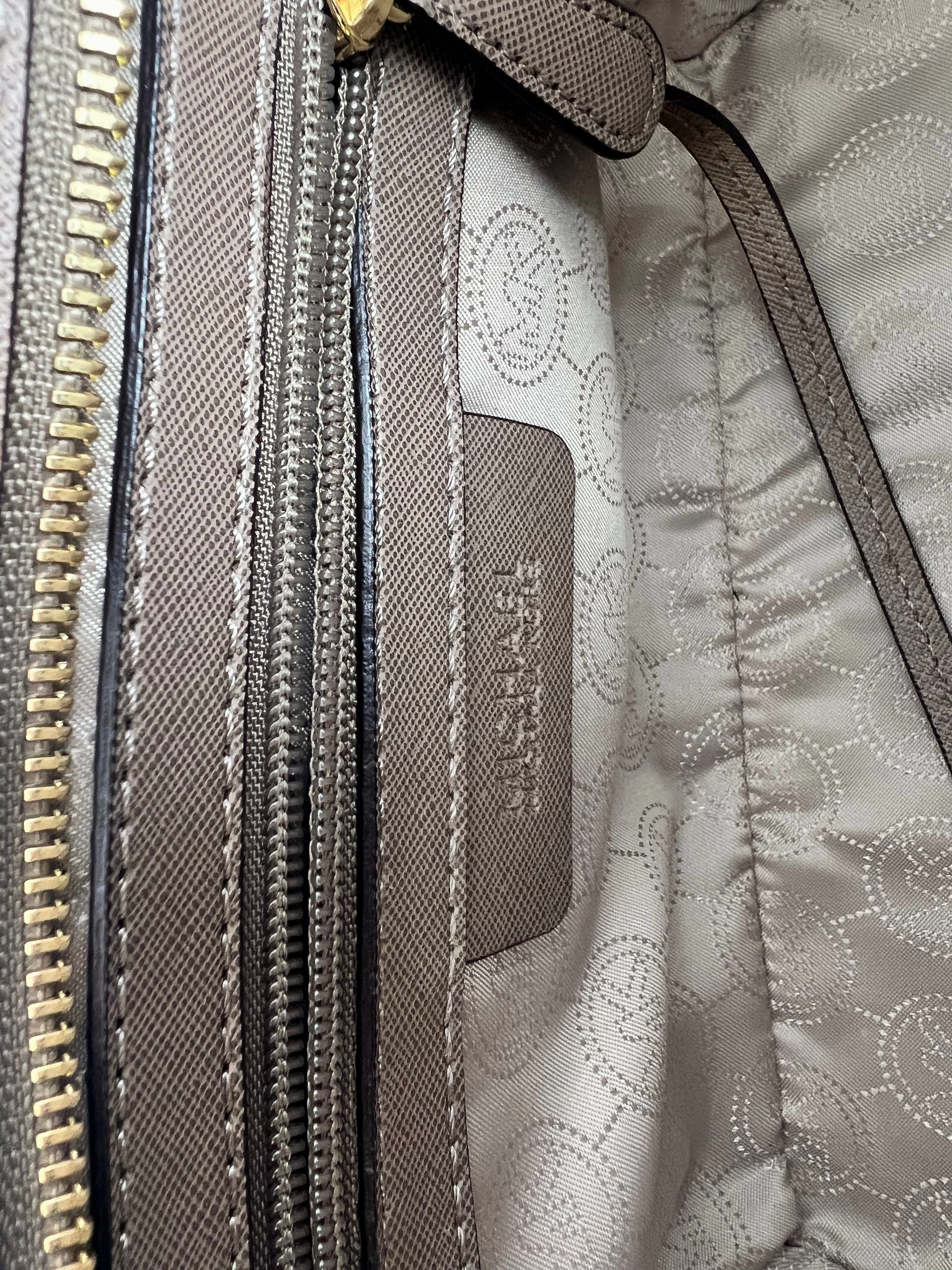 Michael Kors Small Taupe Leather Studded Crossbody