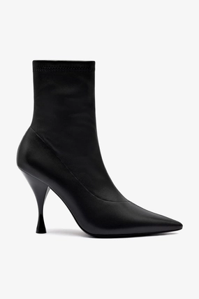 Mini Georgia Boot In Black Stretch Leather