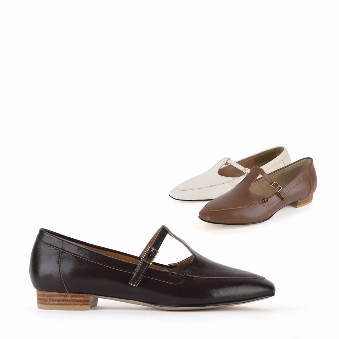 OLIVIA - t bar strap loafer