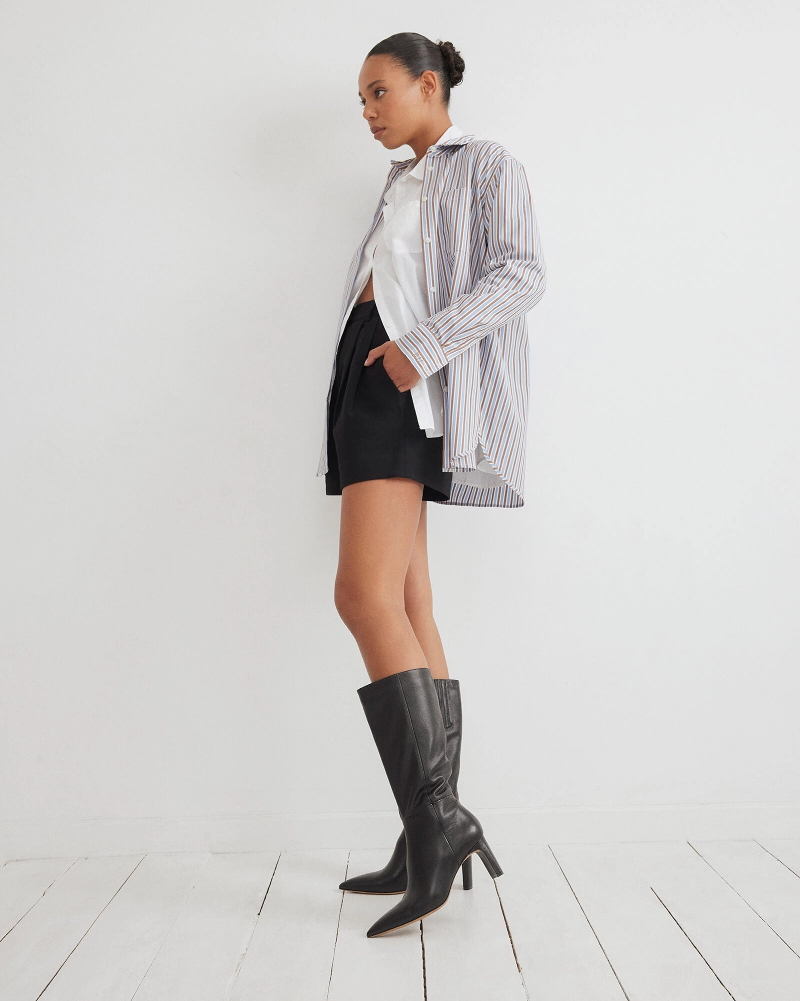 PIXIE CALF BOOTS BLACK LEATHER