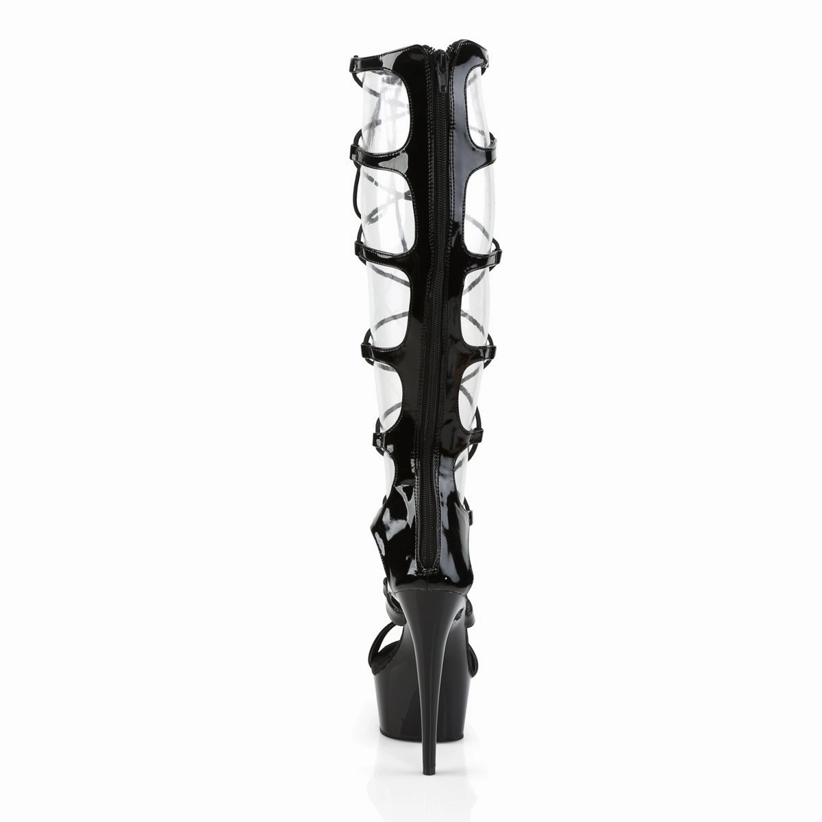 Pleaser Delight-698-Black-Size 6-Clearance
