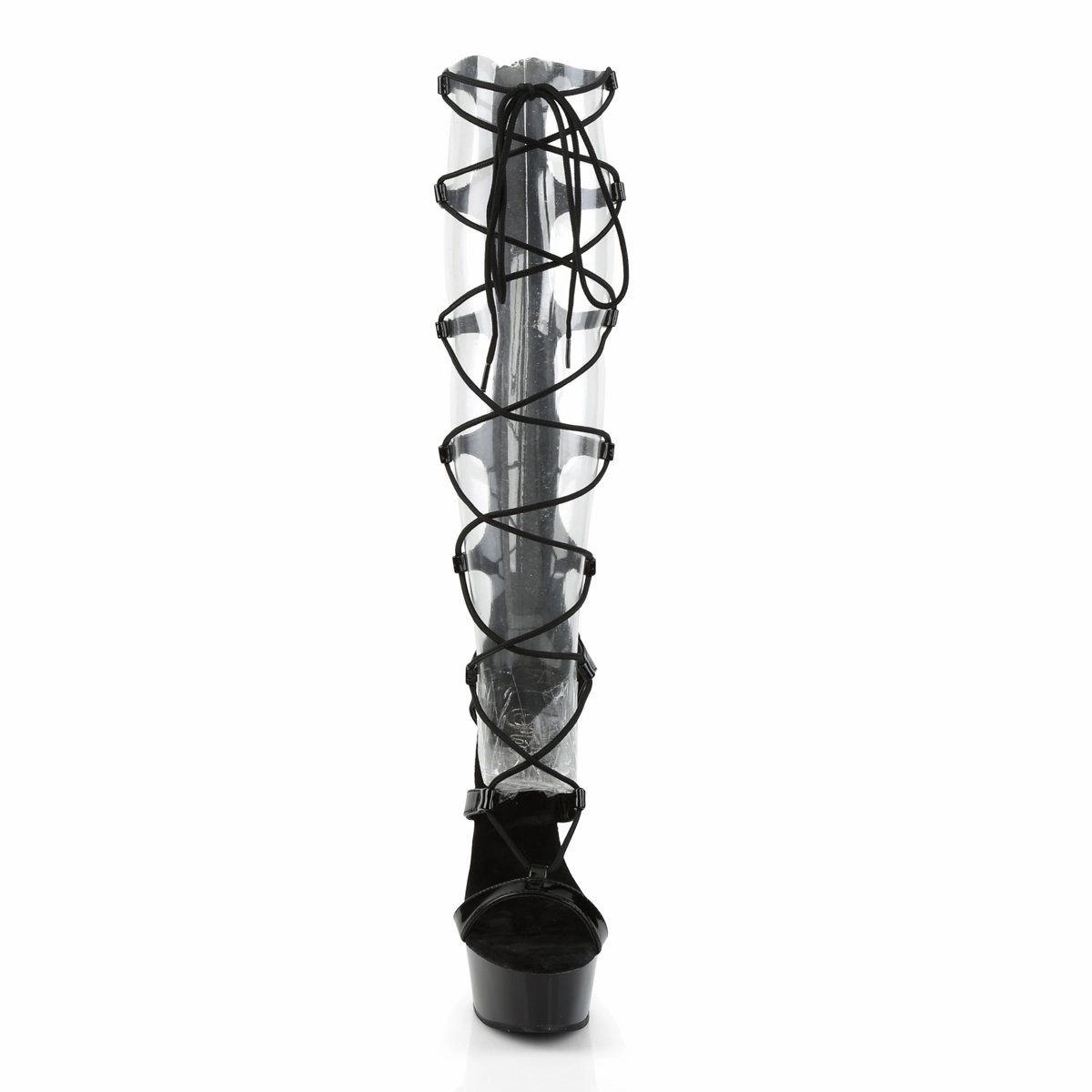 Pleaser Delight-698-Black-Size 6-Clearance