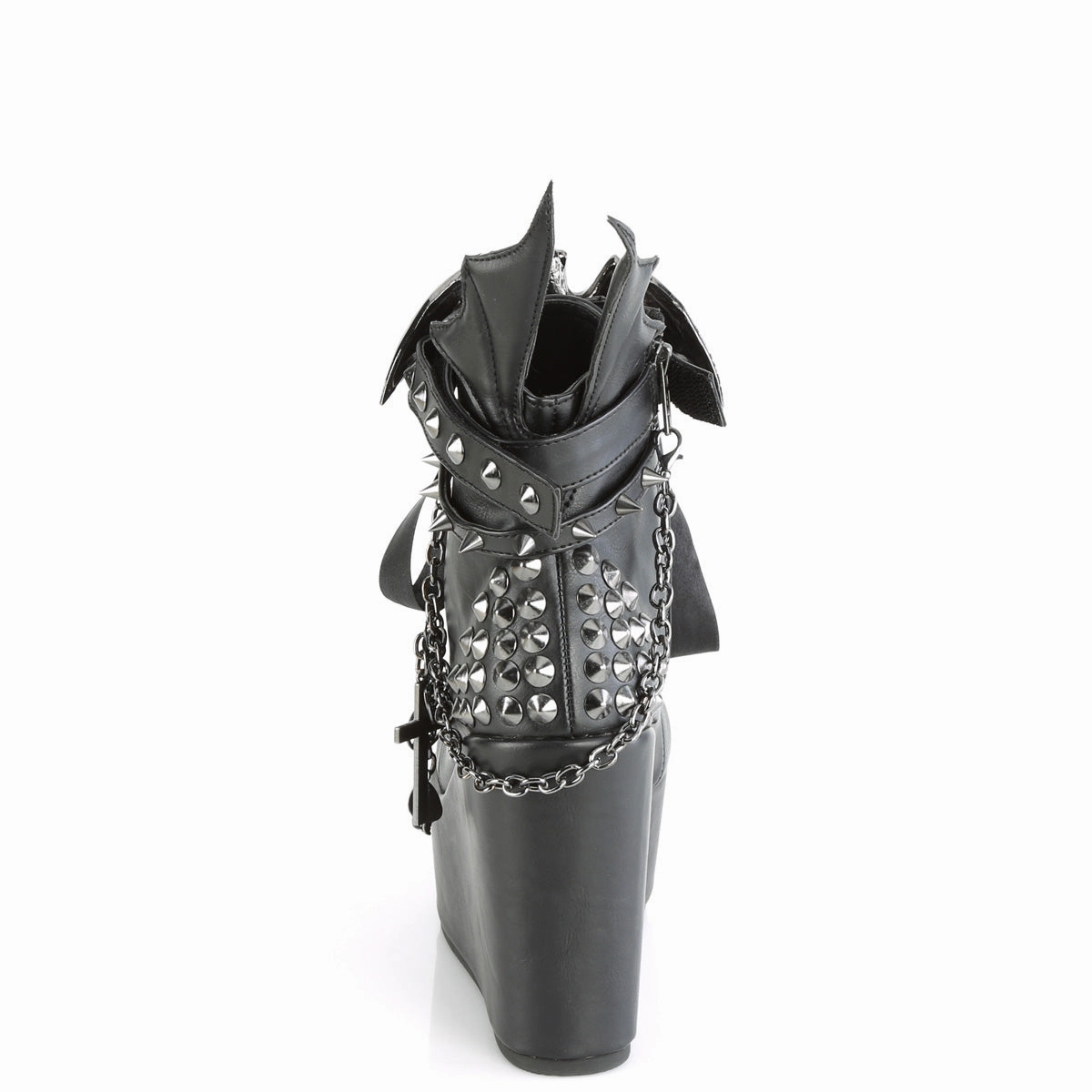 POISON-107  Black Vegan Leather