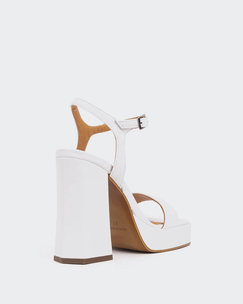 Rabanne, White Leather/Cuir Blanc