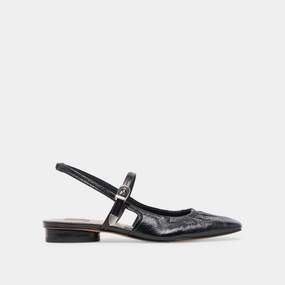 RIANNE FLATS MIDNIGHT CRINKLE PATENT - re:vita