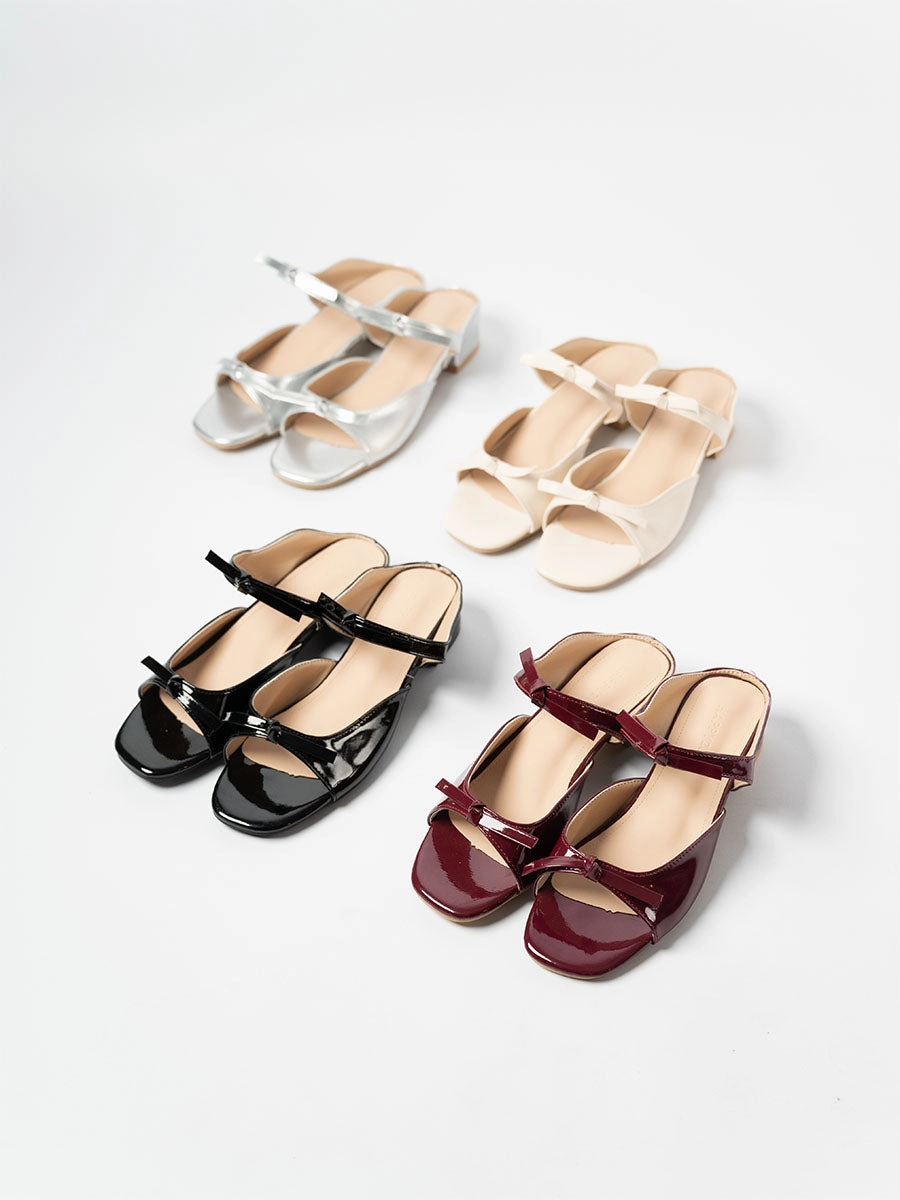 Ribbon Sandal Mules