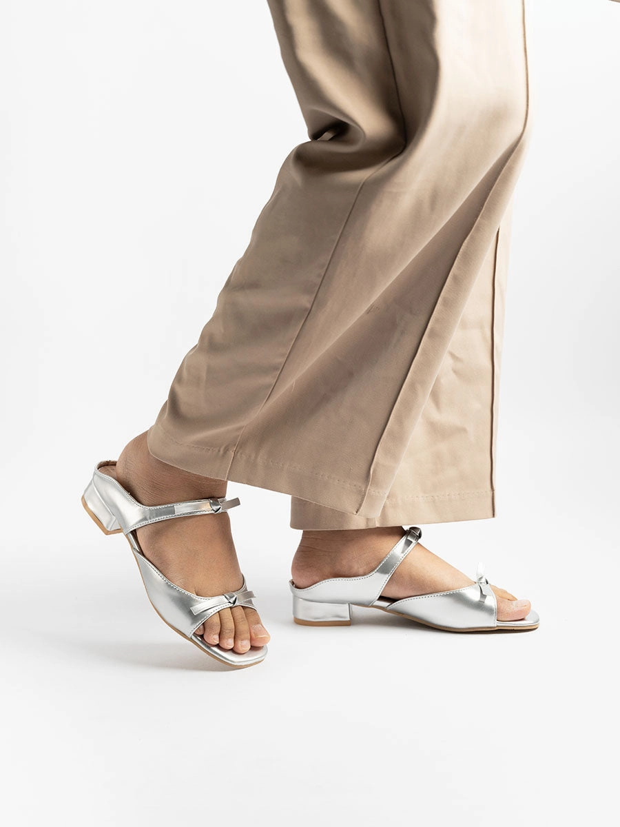Ribbon Sandal Mules