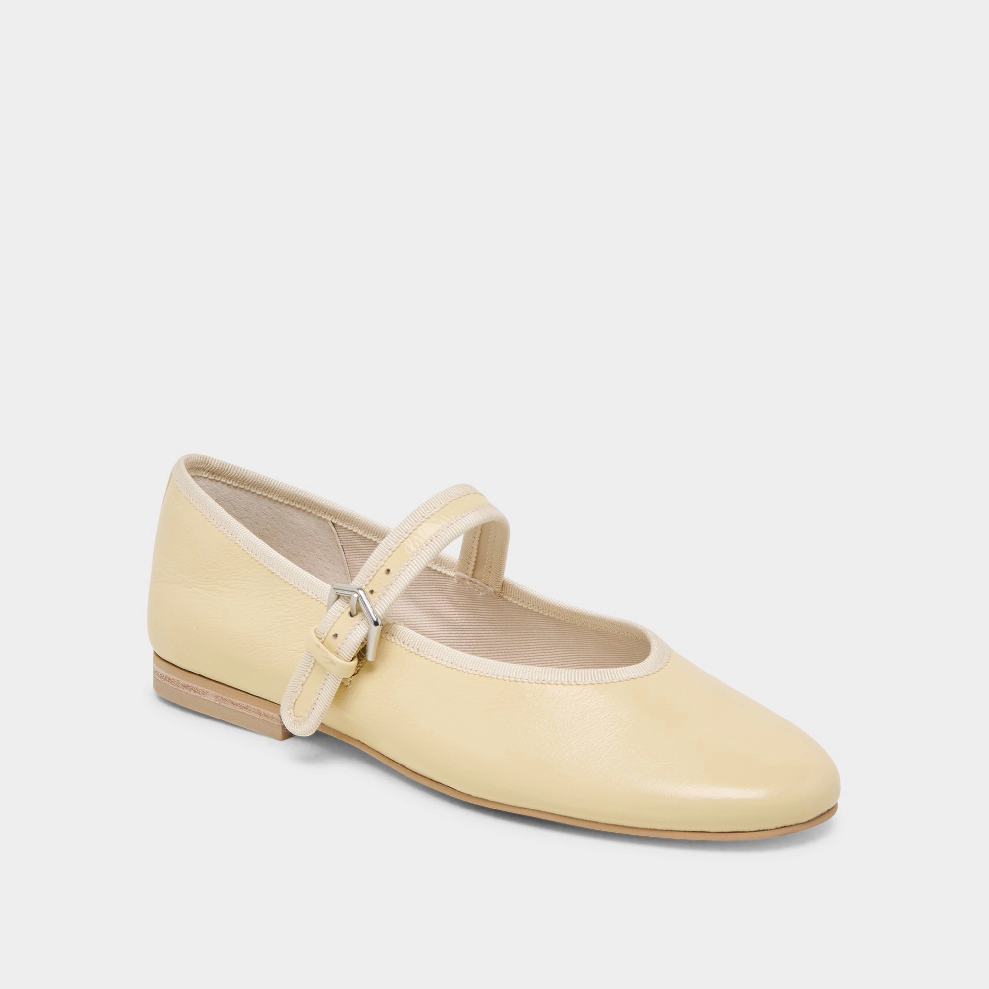 ROSLYN BALLET FLATS LIGHT YELLOW LEATHER