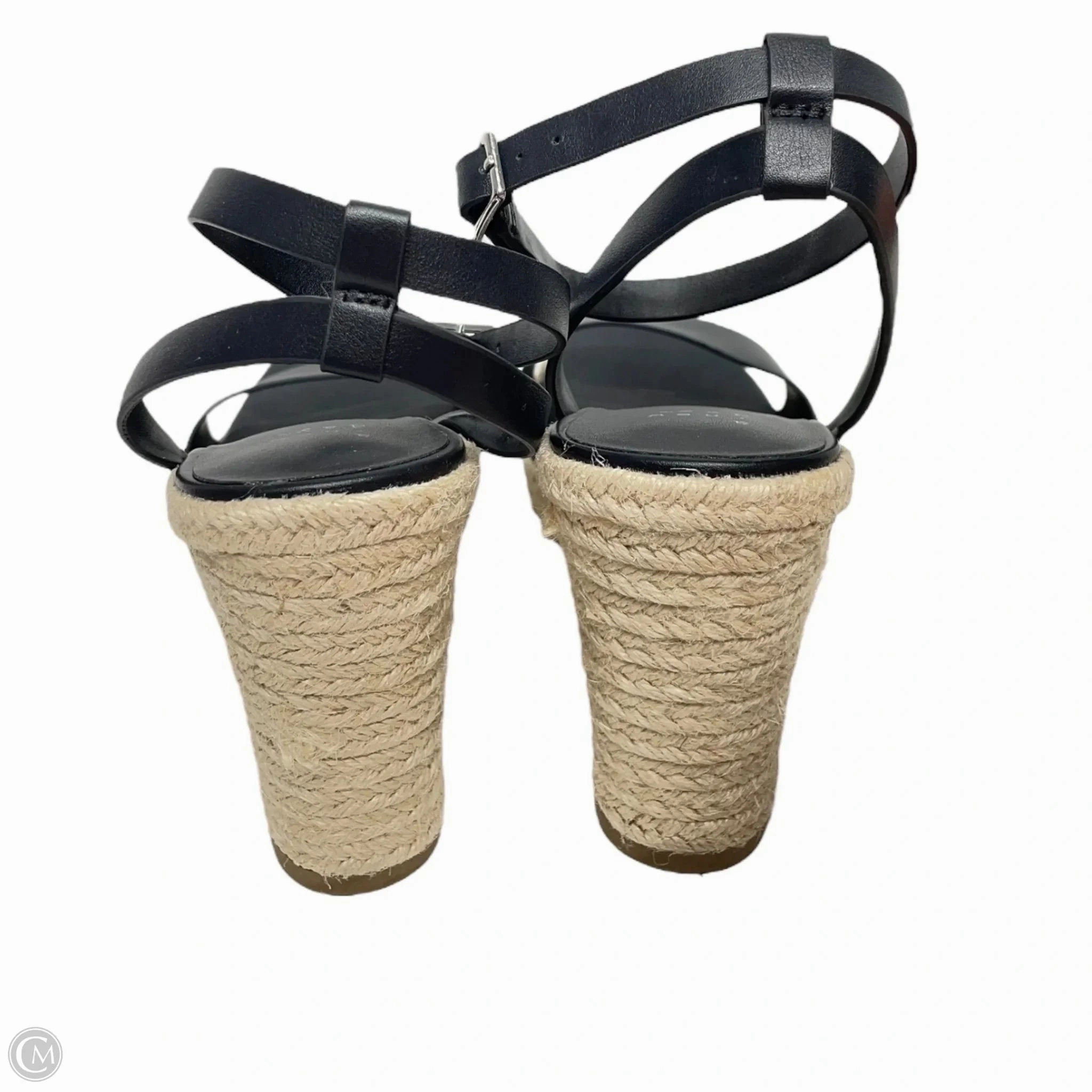 Sandals Heels Wedge By A New Day In Black & Tan, Size: 7