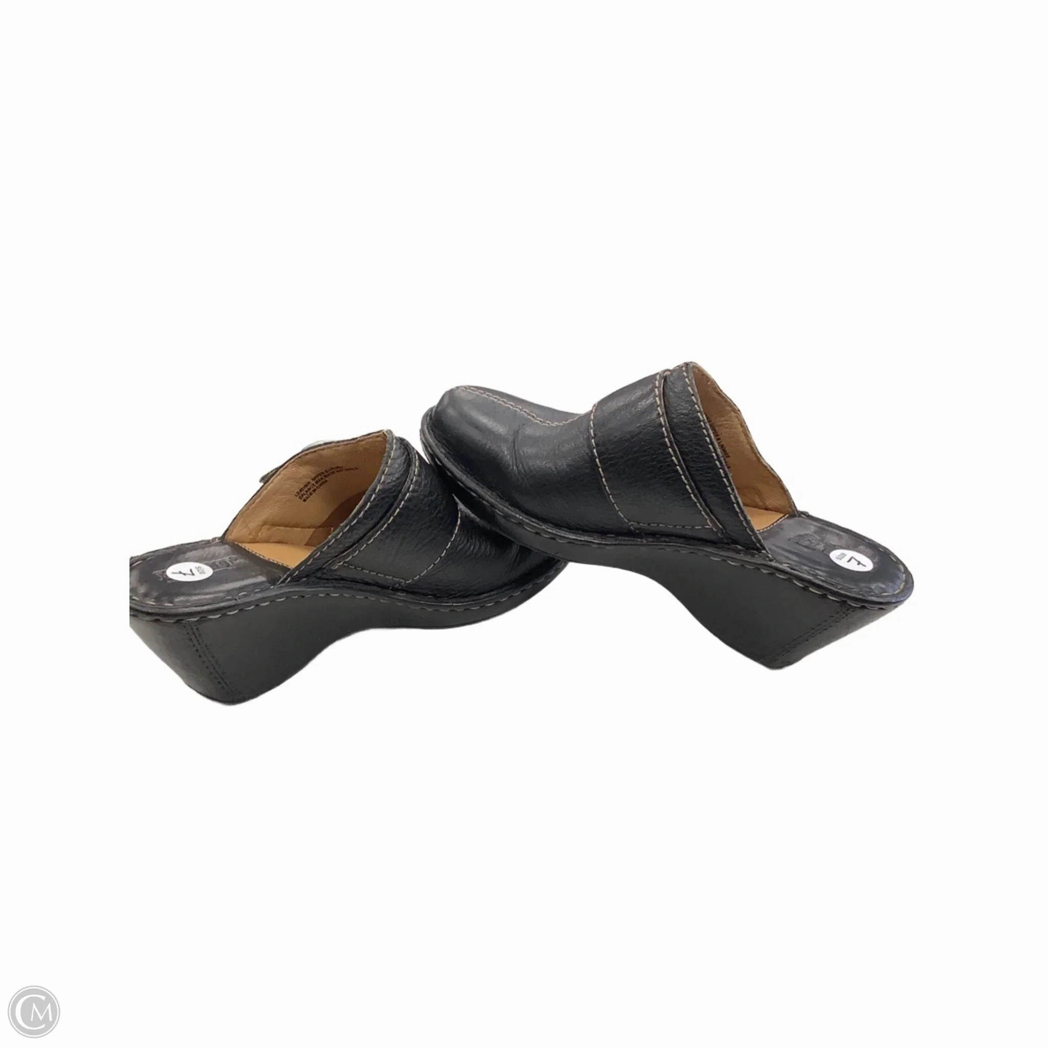 Sandals Heels Wedge By Born In Black, Size: 7