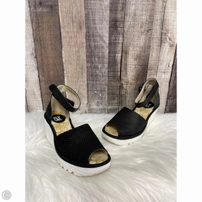 Sandals Heels Wedge By Fly London In Black, Size: 7
