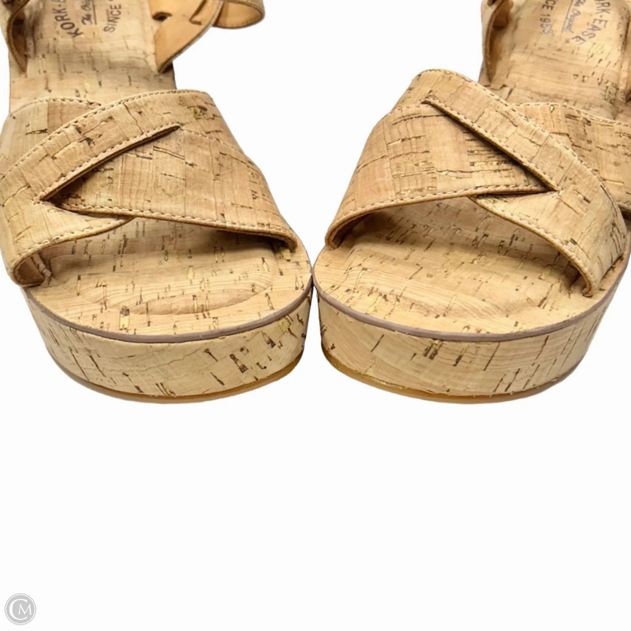 Sandals Heels Wedge By Kork Ease In Tan, Size: 9