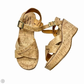 Sandals Heels Wedge By Kork Ease In Tan, Size: 9