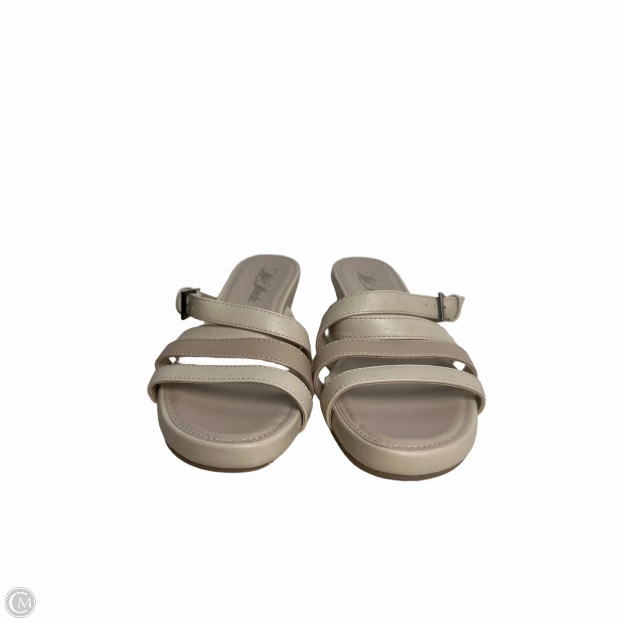 Sandals Heels Wedge By Life Stride In Beige, Size: 8.5