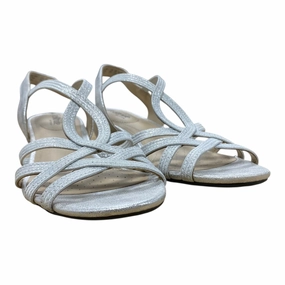 Sandals Heels Wedge By Life Stride In Silver, Size:9