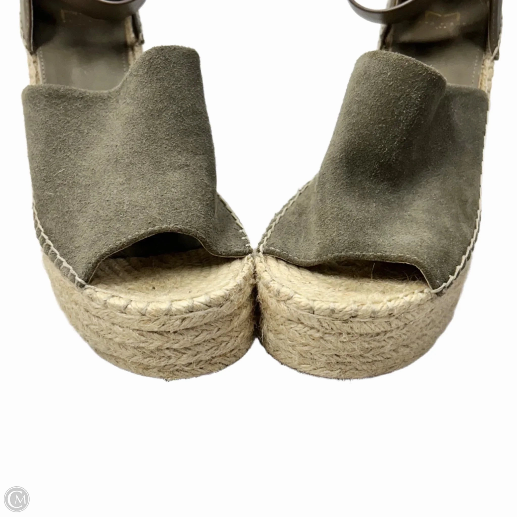 Sandals Heels Wedge By Marc Fisher In Taupe, Size: 8.5