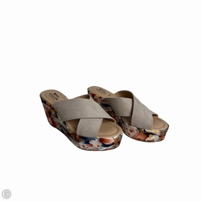 Sandals Heels Wedge By Spring Step In Floral Print, Size: 7