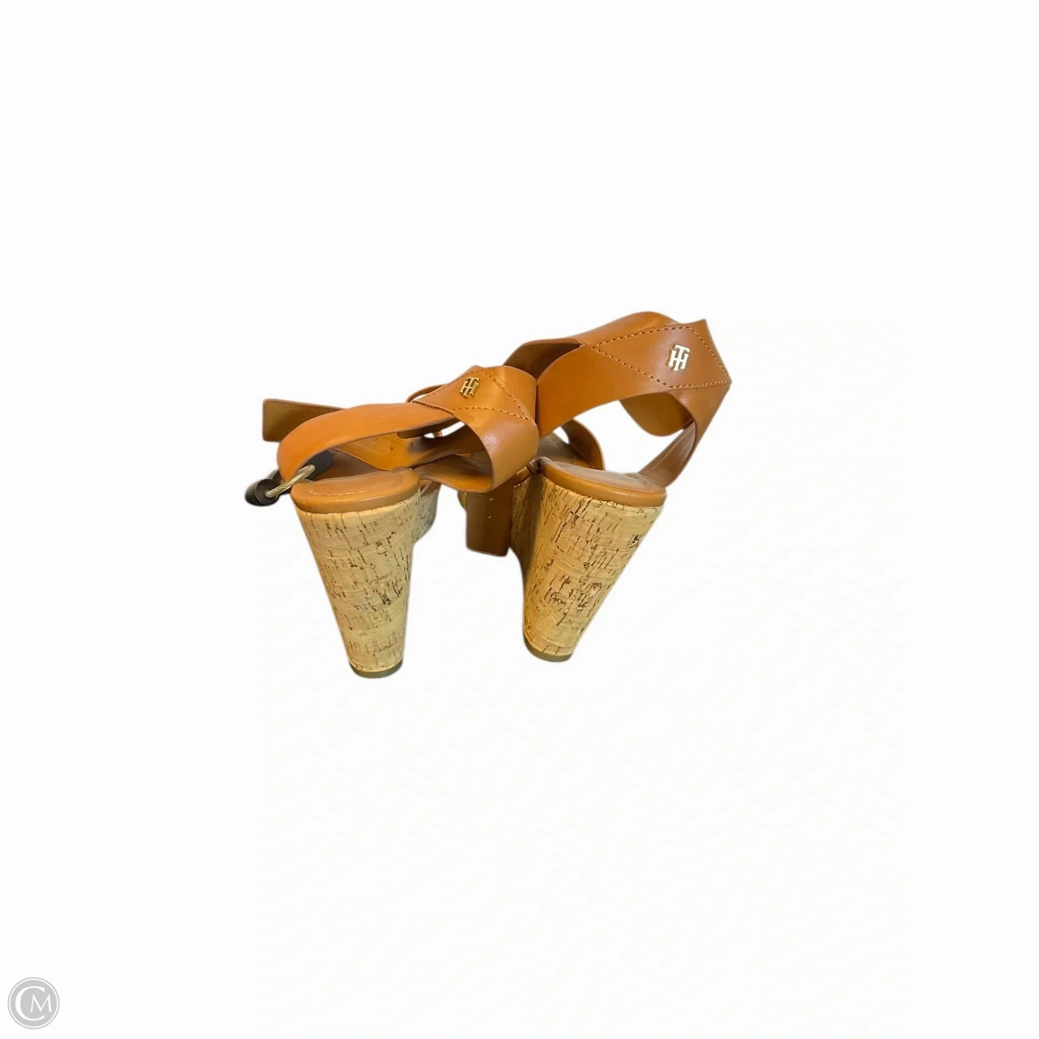 Sandals Heels Wedge By Tommy Hilfiger In Brown, Size: 7