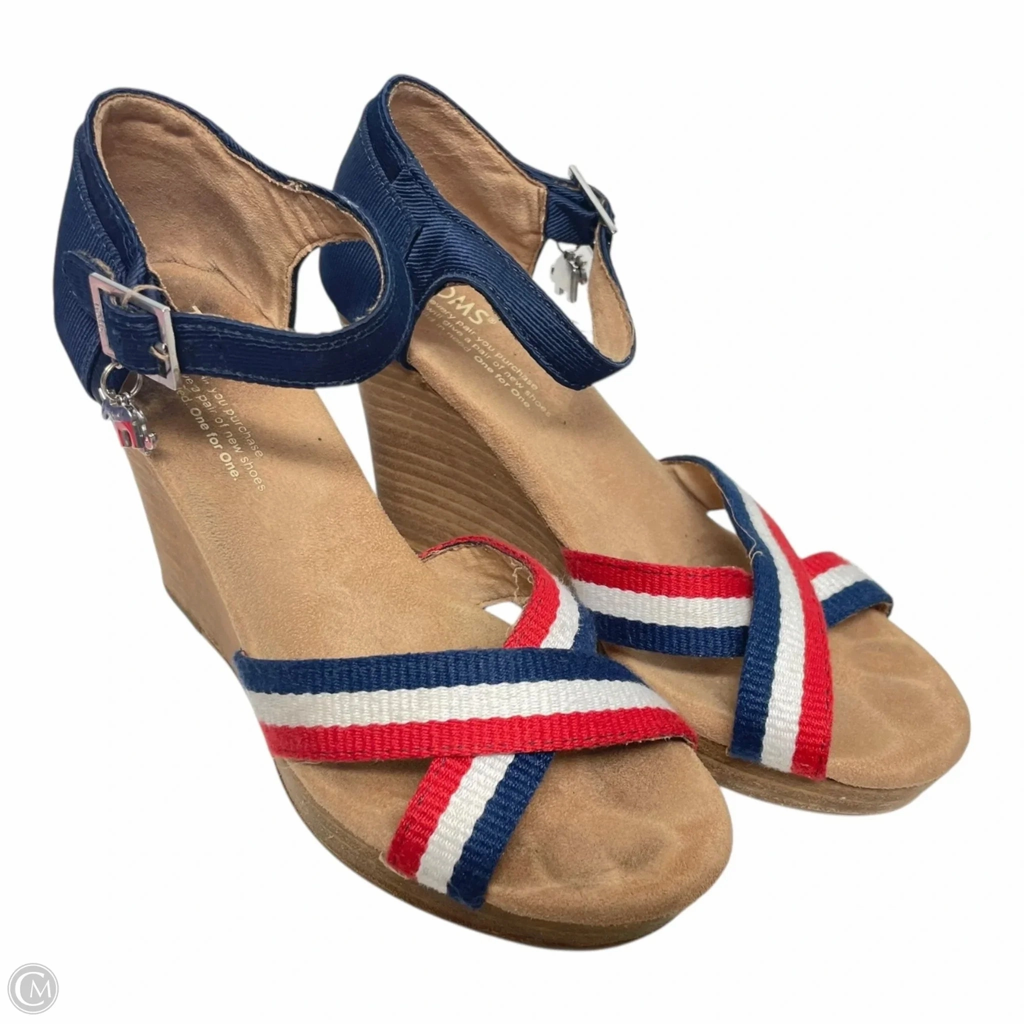 Sandals Heels Wedge By Tommy Hilfiger In Tan, Size: 9