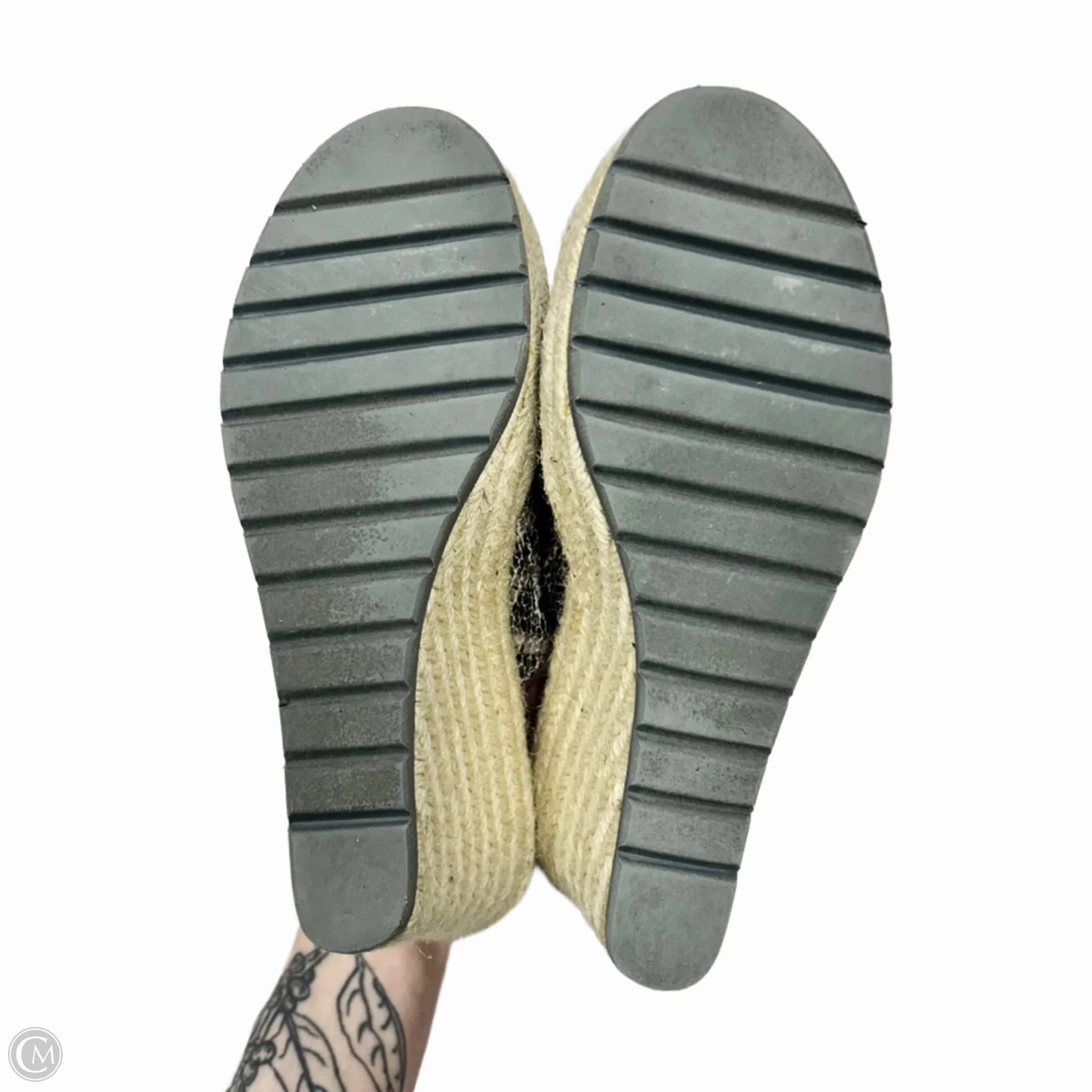 Sandals Heels Wedge By Toms In Snakeskin Print, Size: 8