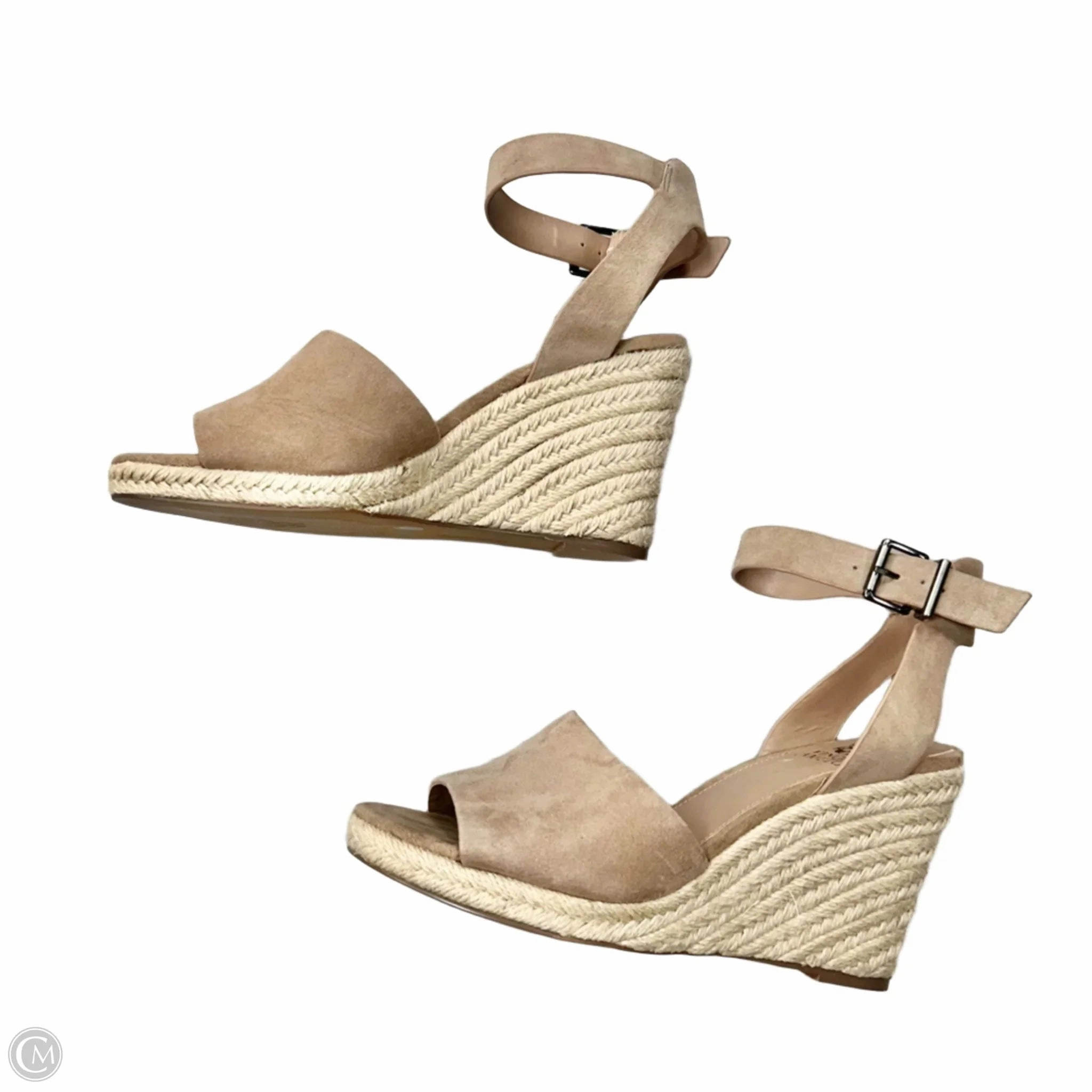 Sandals Heels Wedge By Vince Camuto In Mauve, Size: 8
