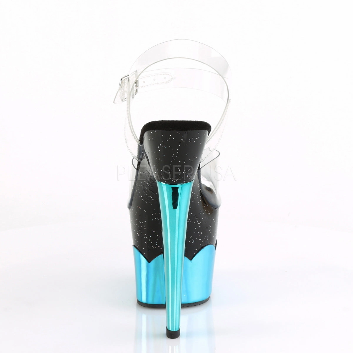 SCALLOP-708-2HGM  Clear/Black-Aqua Hologram