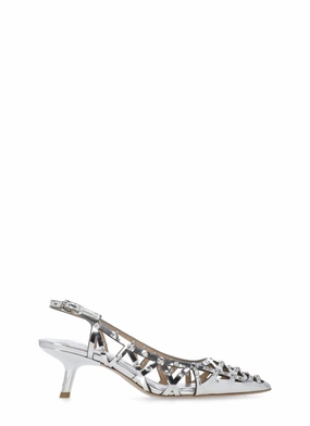 Silver Bizarre Slingback