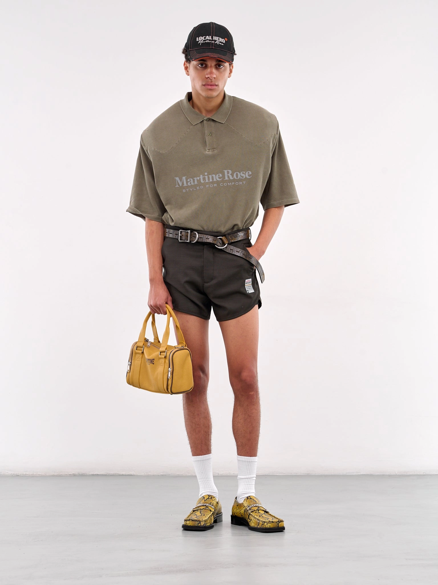 Snakeskin Square Toe Loafers (1026LE02309M-YELLOW-BLACK)