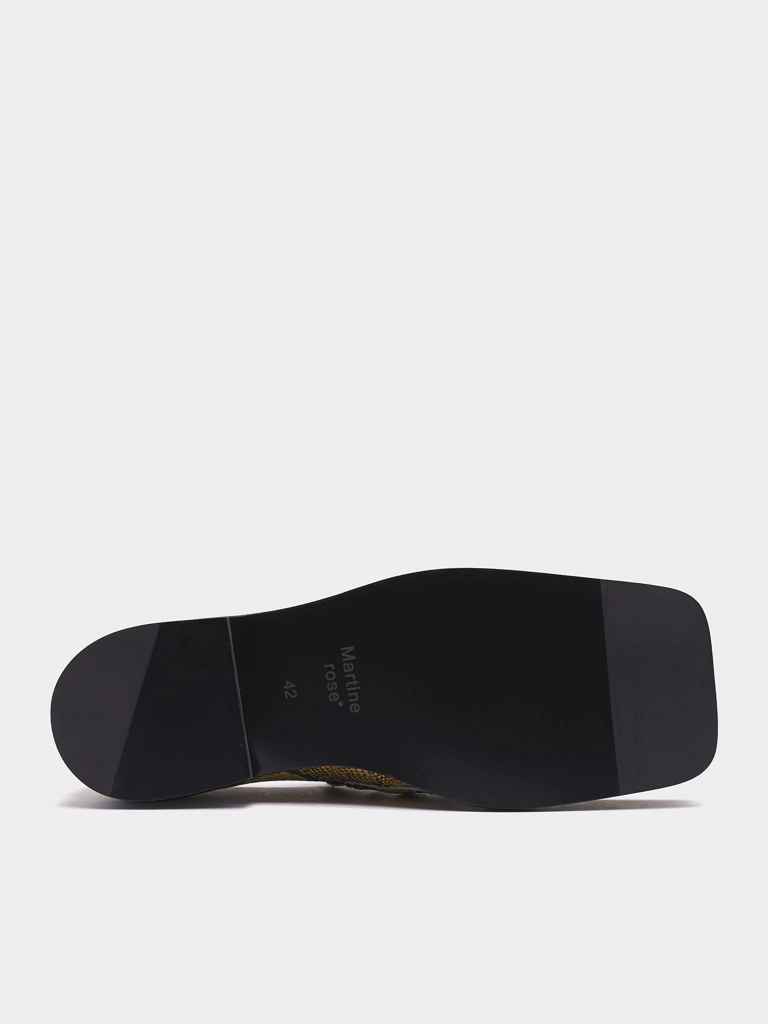 Snakeskin Square Toe Loafers (1026LE02309M-YELLOW-BLACK)