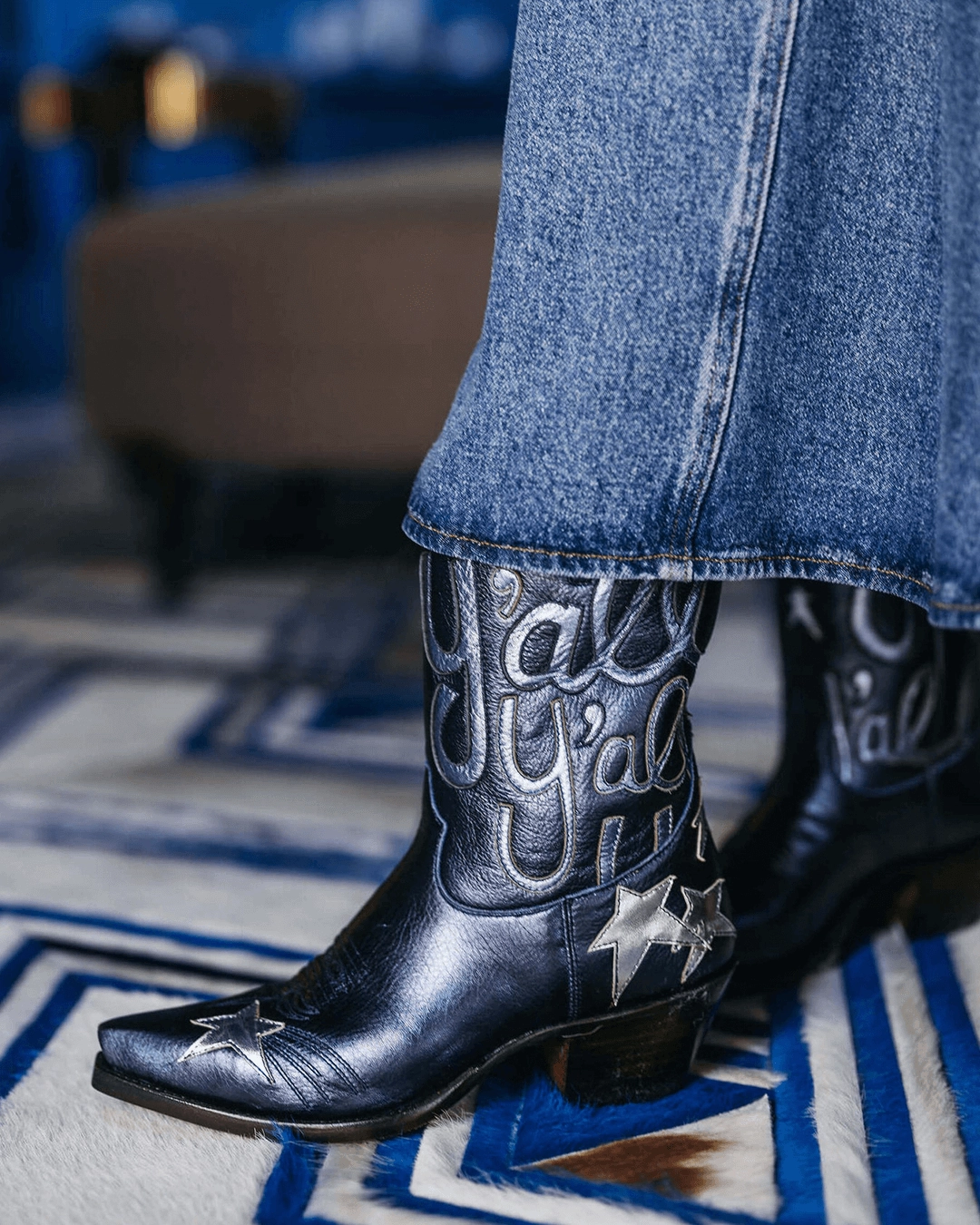 Sophie Metallic Navy